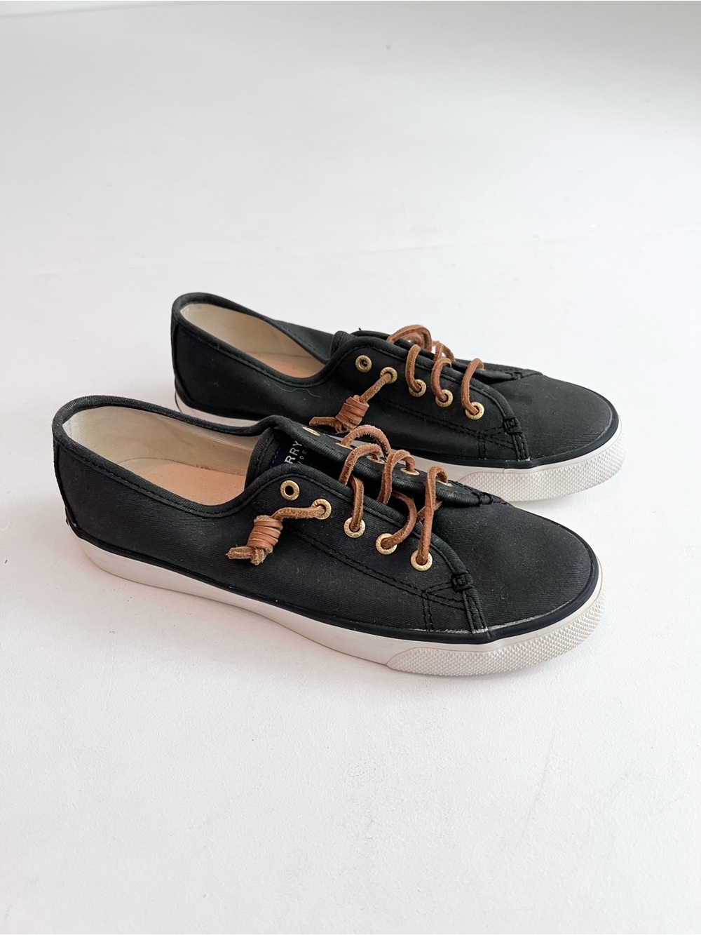 Women’s Black Topsider Canvas Sneakers